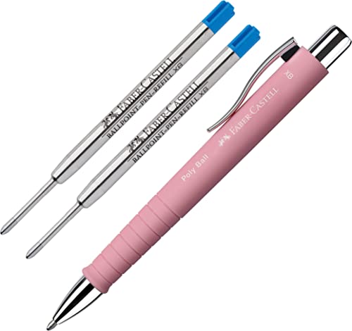 Faber-Castell - Kugelschreiber Poly Ball XB (rose + 2 XB Minen blau)