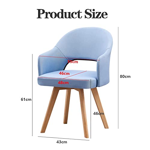 Fauteuil moderne rembourré bleu pivotant 360 pour un salon design - 4