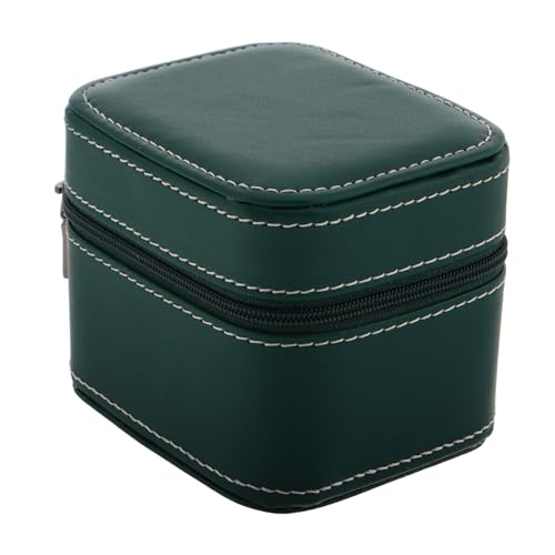 TOVINANNA Compact PU Watch Storage Box for Men Durable Zipper Travel Jewelry Organizer Lightweight and Portable Watch Holder and Everyday Use