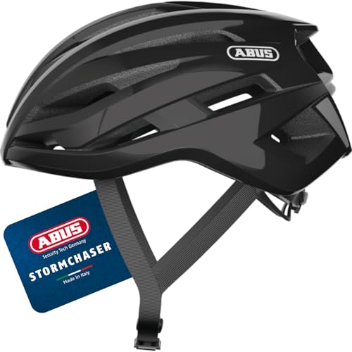 ABUS Rennradhelm StormChaser - Leichter und komfortabler Fahrradhelm für professionellen Radsport für Damen und Herren - Schwarz (shiny… – Ansicht 1