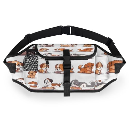 CHdoomuu Bolsas de petisco para cães, bolsa de cintura estampada com alça ajustável, com cinto para