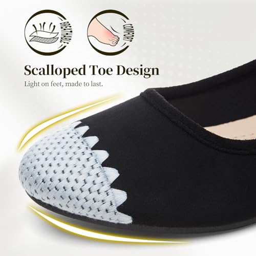 Image of Women's Ballet Flats Shoes Comfortable PU Leather Dress Slip on Shoes Teacher Business Casual
