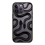 CASETiFY インパクト iPhone 14 Pro Max ケース [MIL規格準拠 (4x MIL-STD-810G)/2.5mからの落下試験をクリア] - Black Kingsnake - グロッシー ブラック