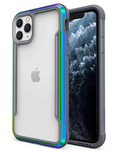 X-Doria Raptic Shield Case, iPhone 11 Pro, Iridescent, Military Grade Drop Tested, Aluminum, Polycarbonate, Lightweight, Camera Protector