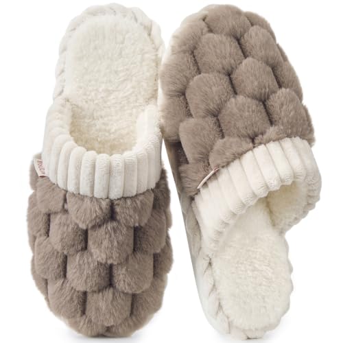 Misolin Zapatillas de Casa Mujer Invierno Espuma de Memoria Pantuflas