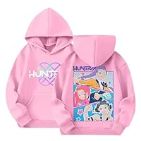 Générique Sweats à Capuche K Pop Demons Hunters Merch pour Fille Imprimés Huntrix Huntr/X Rumi Mira Zoey Pull à Manches Longues K Pop Hauts Décontractés Hoodie Unie Filles Garçons