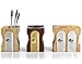 Suck UK Pen Holder - Wooden Pencil Sharpener - Stationary Organiser - Desk Tidy - Quirky Office Desk Accessories - Funny Pencil Pot - Novelty Pen Holder - Vintage Teacher Gifts For Men - Dark