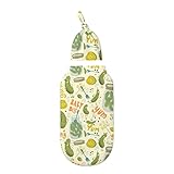 PUPSIKINS Baby Swaddle Blanket Cucumber Pickle Cotton Stretchy Cocoon Sack and Beanie Hat Set Soft Newborn Stroller Wrap Sleeping Bag for Ages 0 to 6 Months Baby Infants