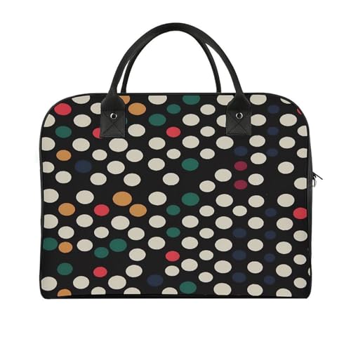 Polka Dot Laptop Tote Bag Casual Travel Handbag Multi Pocket Shoulder Bags for Work Travel