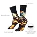 XZDZDX Metal spherical photo Polyester Mid-Calf Socks 2 Black-1 for Unisex - Skin-Friendly Elastic Fashion Crew Socks
