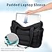 TOPDesign Puffer Tote Bag for Women, Lightweight Puffy Handbag with Compartments & Cosmetic Bag, Quilted Shoulder Bags for Work, Travel, Gym, Gifting (M Black)