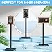 Rfiver Upgraded 45° Swivel Speaker Stands Pair for Surround Sound, Heavy Duty 28 Inch Bookshelf Speaker Stand Each Holds 22lbs Large Speaker, Floor Speaker Stand Built-in Cable Management, 1 Pair