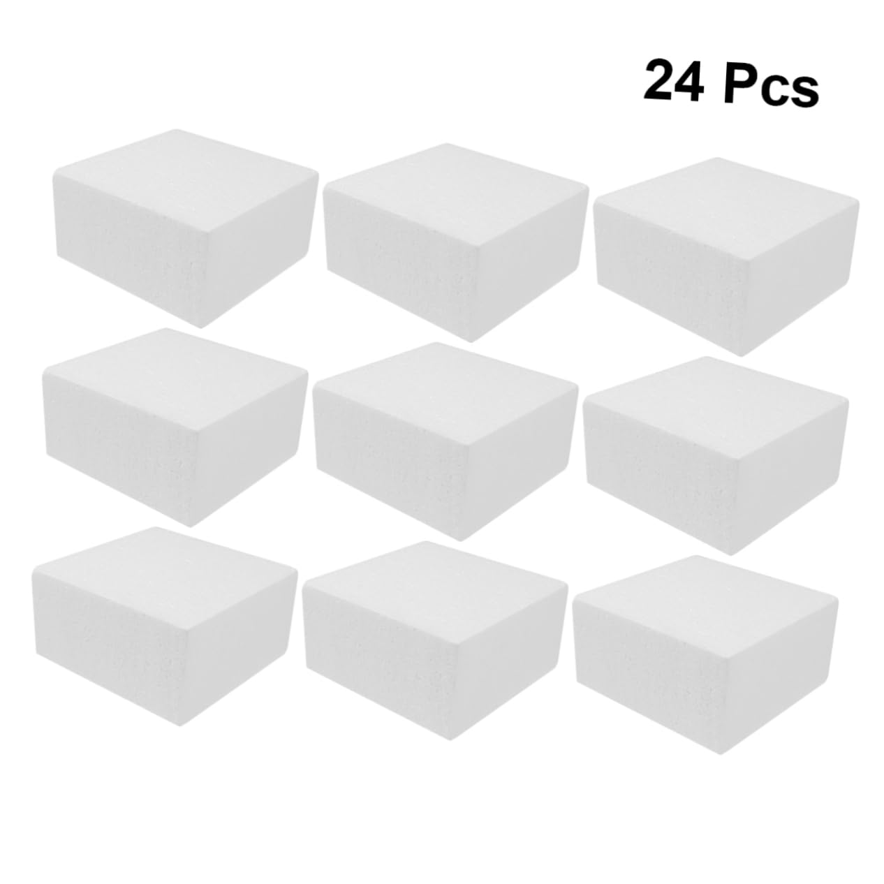 Bloc de Mousse Polyurethane Blanc 24 Pcs pour Pratique de Ambiance Noël
