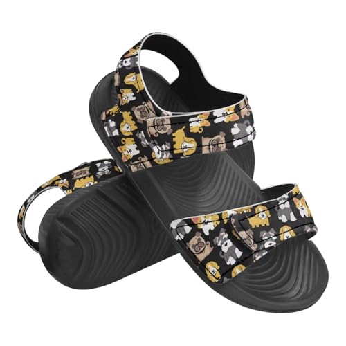 Boys Girls Double Hook and Loop Sandals Soft Non-Slip Sandal School Playground Beach Swimming Pool Sandals Size Toddler 5 - Little Kid 33