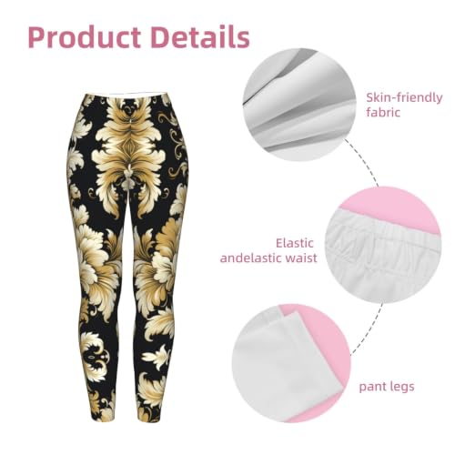 Leggings de compresión con estampado damasco para mujer 6