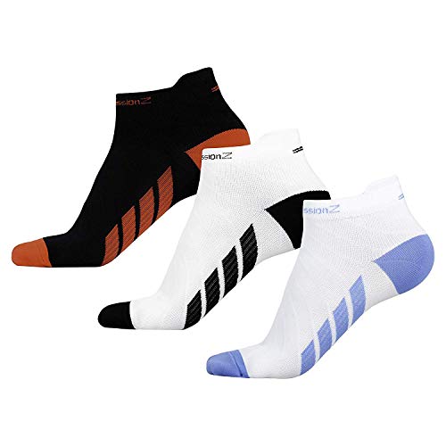 CompressionZ Compression Ankle Socks 3-Pack, Enhance Performance and Aid Recovery