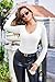 Ekouaer Long Sleeve Vneck Shirts for Women Fitted Cut Tops Plunging Neckline Fashion Tees Low Cut Tshirts Lightweight Thermal Undershirts White XL