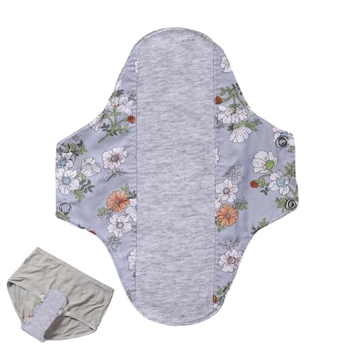 Periodenpads - 25 cm de tela lavable, resistente al agua, protección contra fugas, compresas sanitarias | compresas de tela para pieles sensibles niñas adultos oficina hotel gimnasio viaje