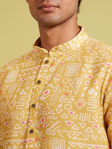 Image of DIWAS BY MANYAVAR Men's Cotton Blend Printed Kurta (1pc)