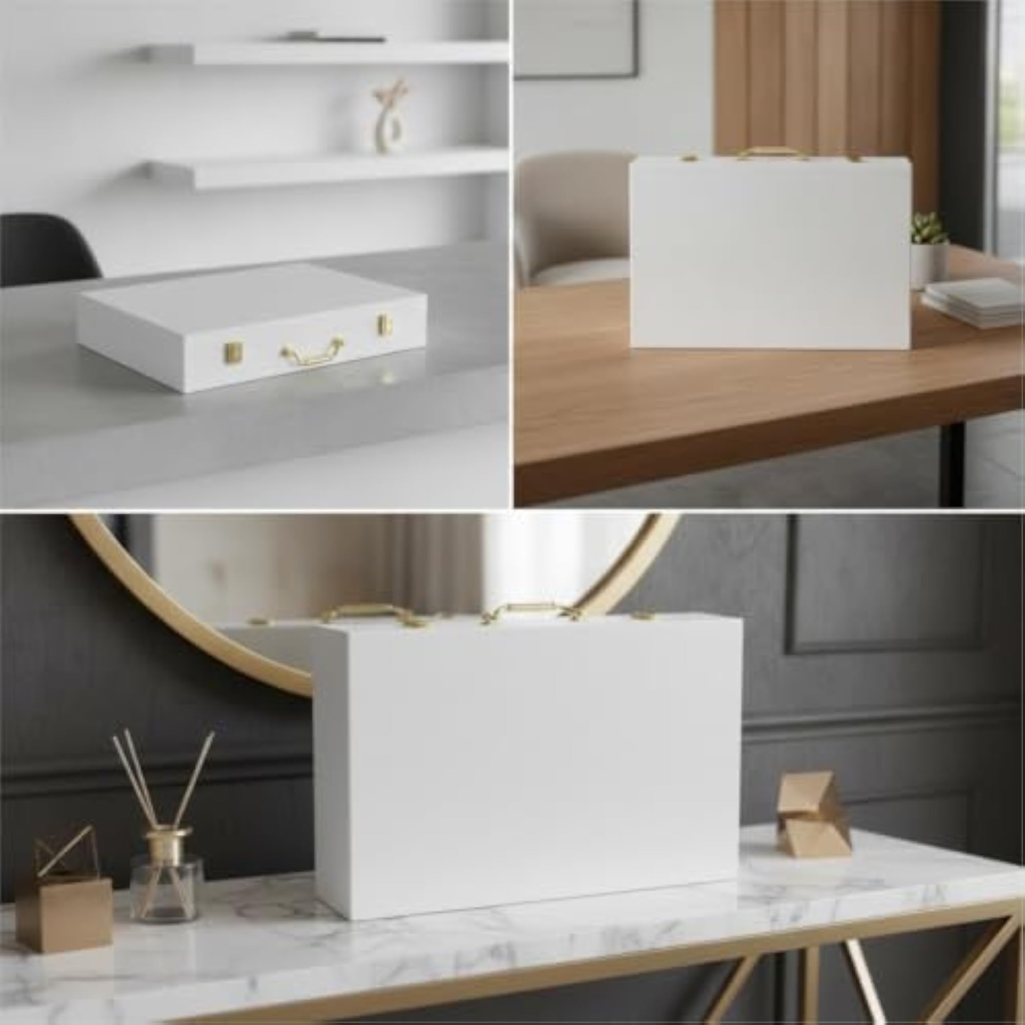Leather Presentation Case, White