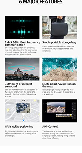 LVOD Drone com camera HD, Drone GPS H14 VS E58, Drone E88 com câmera dupla 4K HD 2.4G / 5G WiFi FPV