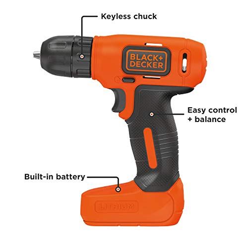 Black & Decker BDCD8C Black+Decker 8V Max Cordless Drill/Driver thumb #1