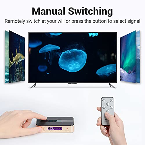 Commutateur HDMI Vention anti-débranchement 5 ports 4K avec télécommande infrarouge - 3