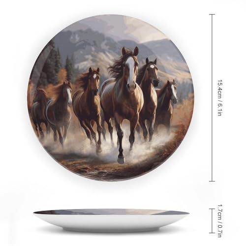 Plato decorativo de porcelana hueso de caballo 6 pulgadas miniatura 2