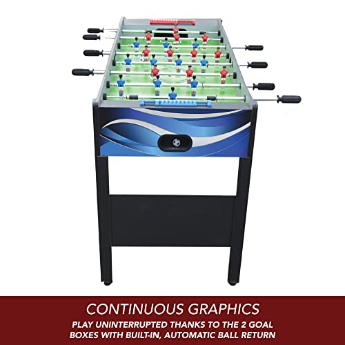 Hathaway Allure 48-In Foosball Table, Arcade Table Soccer For Game Rooms, Includes (2) 32-Mm Abs Foosballs #TOP3