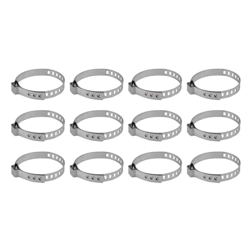 NINMORTH 12-Piece Adjustable for Stainless Steel Drive Shaft Boot Clamp Kit Joint Boots, 25C120 mm Diameter