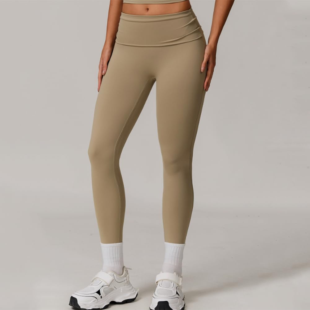 Donna Leggins Pantaloni Palestra Vita Alta Opaco Pantacollant Yoga Fitness