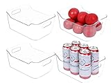 Clear Plastic Storage Multi-Purpose Refrigerator Organizer Bins, Pantry Organization and Storage,...