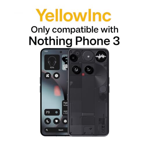 Image of Hybrid Clear Case for Nothing Phone 3, Hard PC+TPU Shockproof, Anti-Yellowing Cover with Camera Protection (Matte Black)
