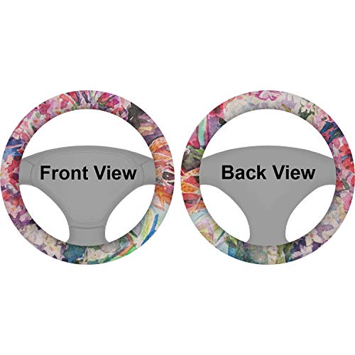 Watercolor Floral Steering Wheel Cover #TOP1