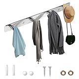 Wandgarderobe, Wandmontiertes Design, robuster und haltbarer als 3M selbstklebend. Robuste Metallkonstruktion mit hoher Tragfähigkeit. Wird mit Befestigungsschrauben geliefert, einfach und bequem zu installieren, nicht leicht zu fallen.