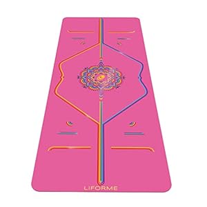 Liforme Printed Yoga Mat Collection – Free Yoga Bag, Patented Alignment System, Warrior-like Grip, Non-Slip, Eco-friendly, Biodegradable, Sweat-resistant, Long, Wide and Thick for Comfort