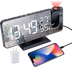 Projection Alarm Clock for Bedrooms Ceiling, Alarm Clock Radio with USB Charger Port, Temperature & photo Projection Alarm Clock for Bedrooms Ceiling, Alarm Clock Radio with USB Charger Port, Temperature &
