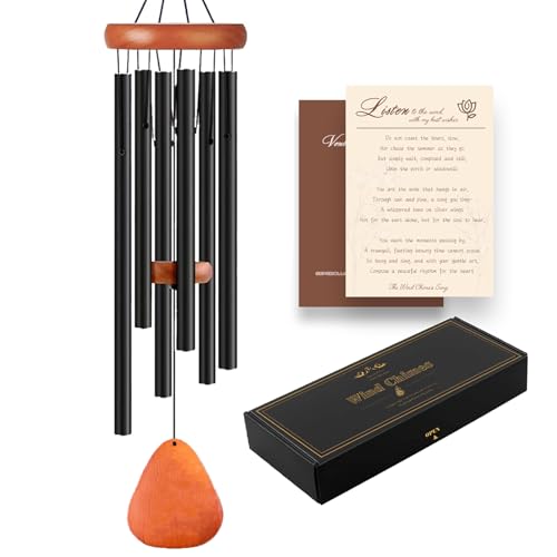 Wind Chimes for Outside, Wind Chimes with Thickened Tube, Outdoor Windchime for Garden Yard Patio Decor, Unique Gift for Women