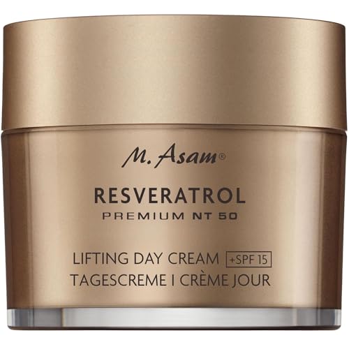 M. Asam RESVERATROL PREMIUM NT50 Lifting Day Cream SPF 15 (100ml) - Anti Aging Creme als straffende Tagespflege für reife Haut, Anti Falten Wirkung, reichhaltige Gesichtscreme ab 50 mit Resveratrol