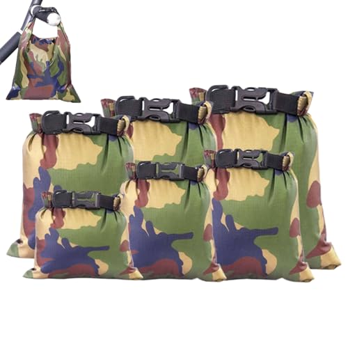 Bolsa Seca para Camping - Bolsa Seca Impermeable - Diseño Camuflaje, Saco Ligero, Mochila Resistente para Senderismo, Camping Y