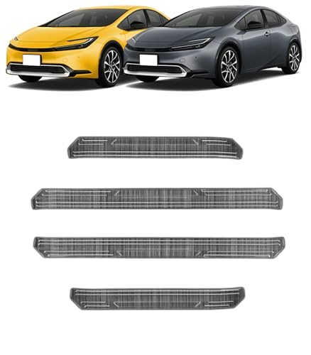 BayThral ドアシルステップガーニッシュ For PRIUS 専用設計 内/外側スカッフプレート キズ防止 汚れ防止 ステンレス製 サイドステップ ガード 車のドアシルプロテクター カスタムパーツ 新型 プリウス 5代目 60系 対応 2023(令和