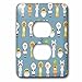 3dRose Cute Children In Easter Costumes Pattern - Light Switch Covers (lsp-377843-6)