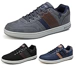 ARRIGO BELLO Casual Shoes Mens Trainers Walking Shoe Skate Athletic Formal Classic Sneakers Men Size 7-11UK, Dk Gray, Size 9
