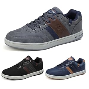 Freizeitschuhe Herren Sneaker PU Leder Walkingschuhe Atmungsaktive Athletic Formal Classic Sportschuhe Schuhgröße 41-46