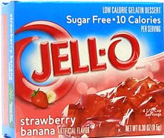 Jell-O Strawberry and Banana Sugar Free Gelatin Dessert 8.5g
