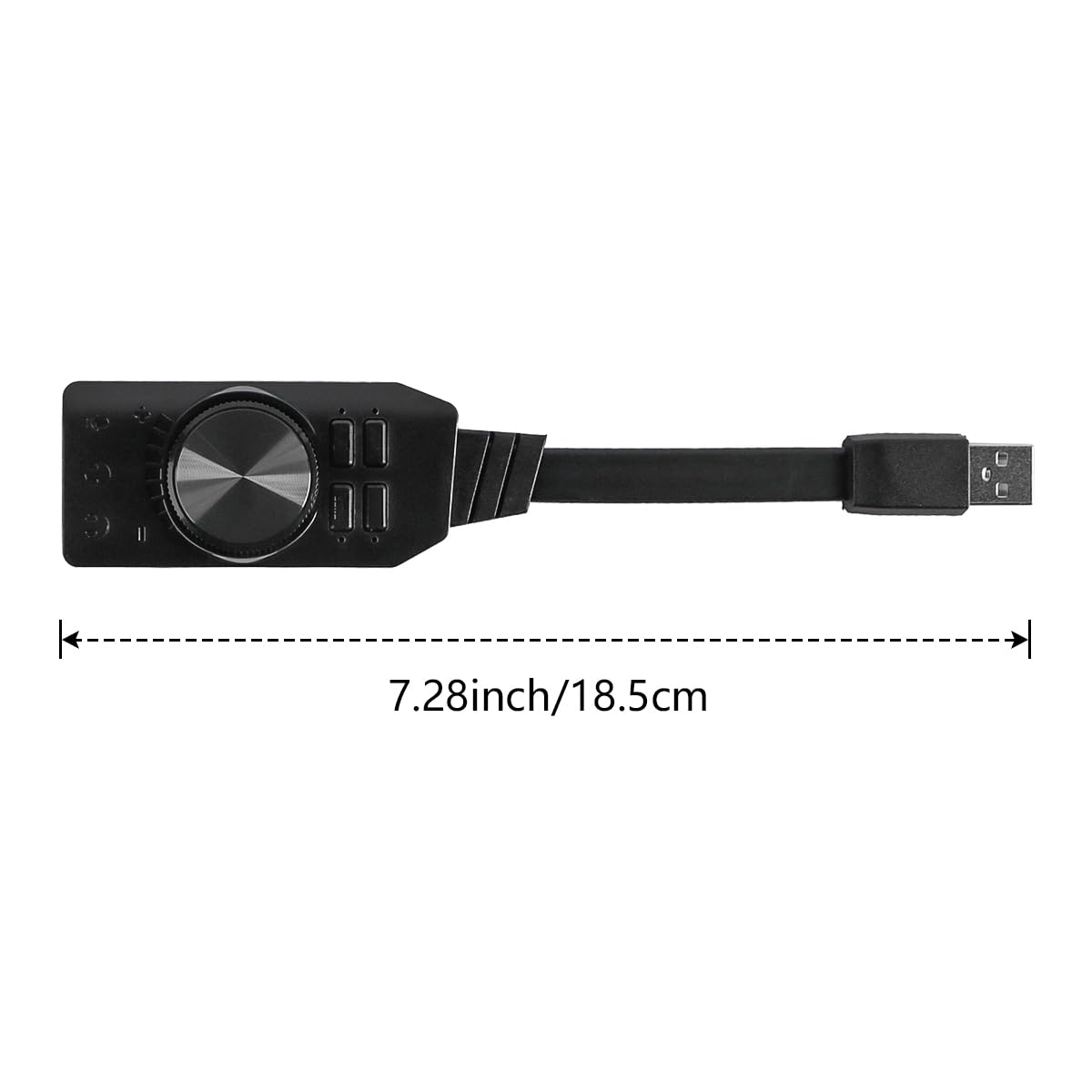 Adaptador de Tarjeta de Sonido Externo USB Adaptador de Tarjeta de Sonido estéreo de Audio Externo de 7.1 Canales Conector de micrófono Auxiliar de 3,5 mm para Auriculares para Juegos