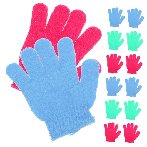 EPIGEIST 14 piezas Guantes Exfoliantes de Baño para Ducha y Masaje Corporal Guantes Tipo Manopla para Eliminar Células Muertas y Limpiar Seca para Mujeres Hombres y Estudiantes
