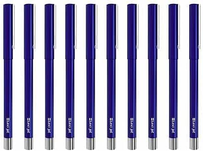 Lexi I Jet Hi Flo I Next-Gen Ultra Smooth Ball Pen I 10 Ball Pens I Premium Hi Flow Ink I 0.7 mm Blue Ball Pen I Blue Ink Color_01 Pack of 10 Pen Box (Blue)