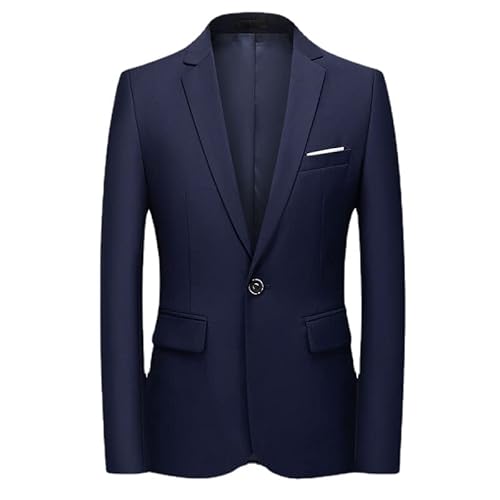 Mens slim fit casual blazer de um botão jaqueta jantar festa formatura casamento elegante smoking (c