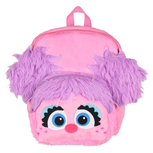 INTIMO Sesame Street Plush Furry Abby Cadabby Smile Face 12 Inch Backpack For Daily Use
